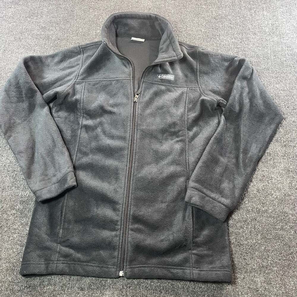 Columbia Full Zip Fleece Jacket Gray Boys XL Steens Mountain